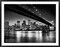 Framed Art Manhattan Skyline by Henri Silberman - Modern Cityscape 35.5 x 24.5 inch